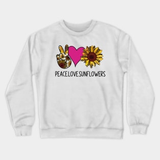Peace Love Sunflowers Crewneck Sweatshirt